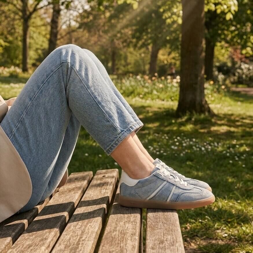 Tamaris lage sneaker 1-23729-46 802 damesdames schoenen Denim - Foto 3