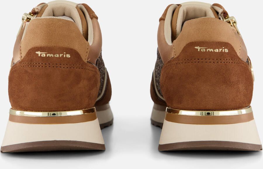 Tamaris Sneakers met sleehak vrijetijdsschoen lage schoen veterschoen met contrastafwerkingen - Foto 3