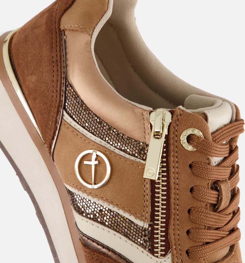 Tamaris Sneakers met sleehak vrijetijdsschoen lage schoen veterschoen met contrastafwerkingen - Foto 6