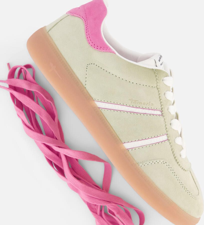 Tamaris Sneakers groen Leer Dames - Foto 2