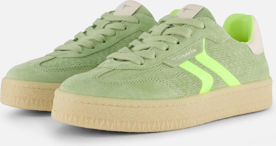 Tamaris Sneakers groen Leer Dames - Foto 4