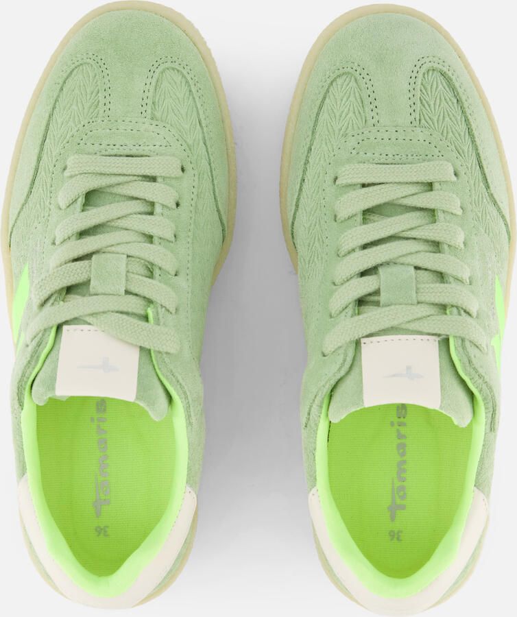 Tamaris Sneakers groen Leer Dames - Foto 2