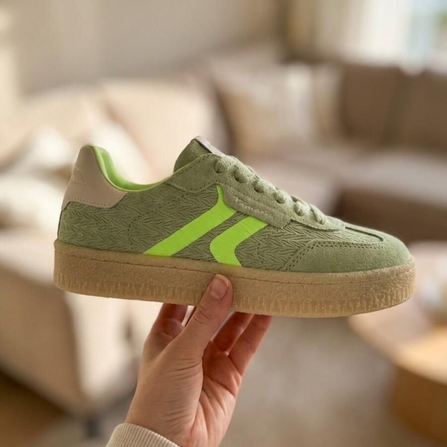 Tamaris Sneakers groen Leer Dames - Foto 5