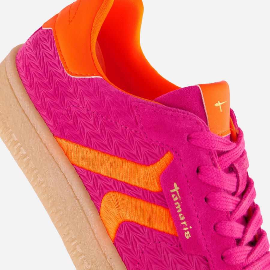 Tamaris leren damestrainers 1-23723-44 5B3 Lage damesschoen M2372344 Roze - Foto 2