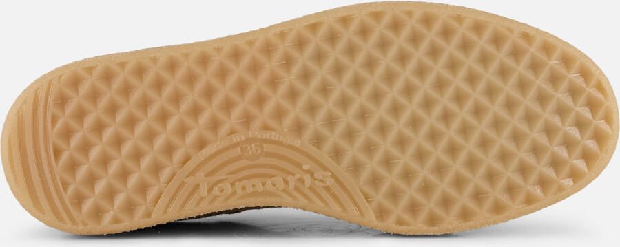 Tamaris Lage sneakers van een mix van runderleer en textiel - Foto 5