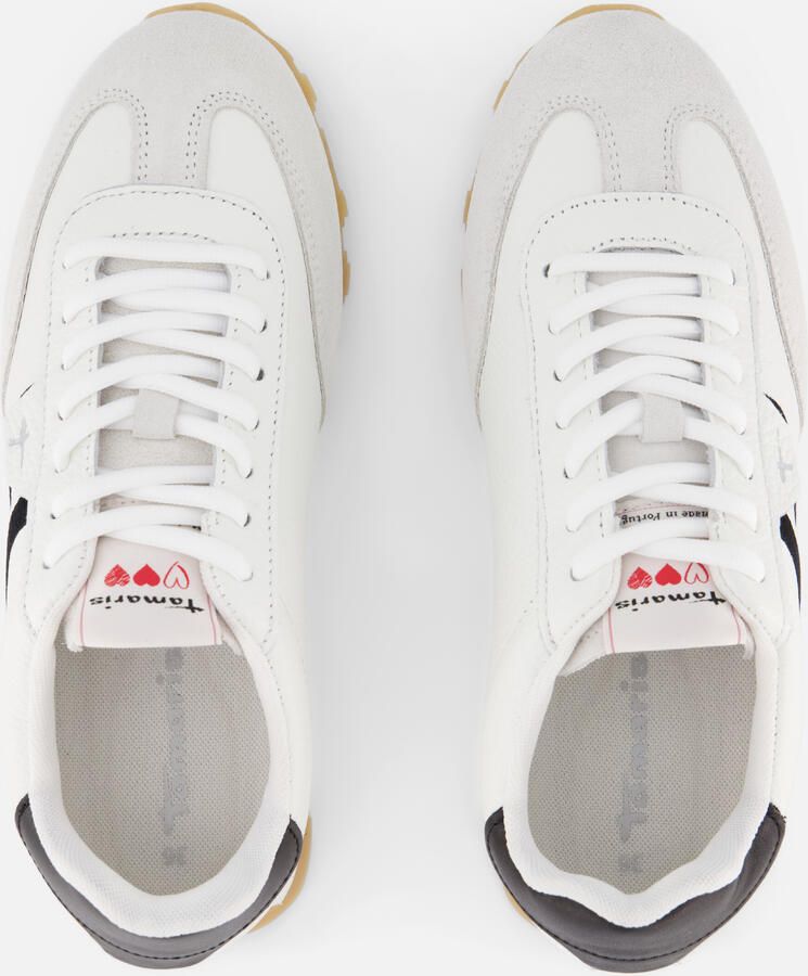 Tamaris dames sneaker 1-23614-46 125 dames lage schoenen leer wit zwart - Foto 3