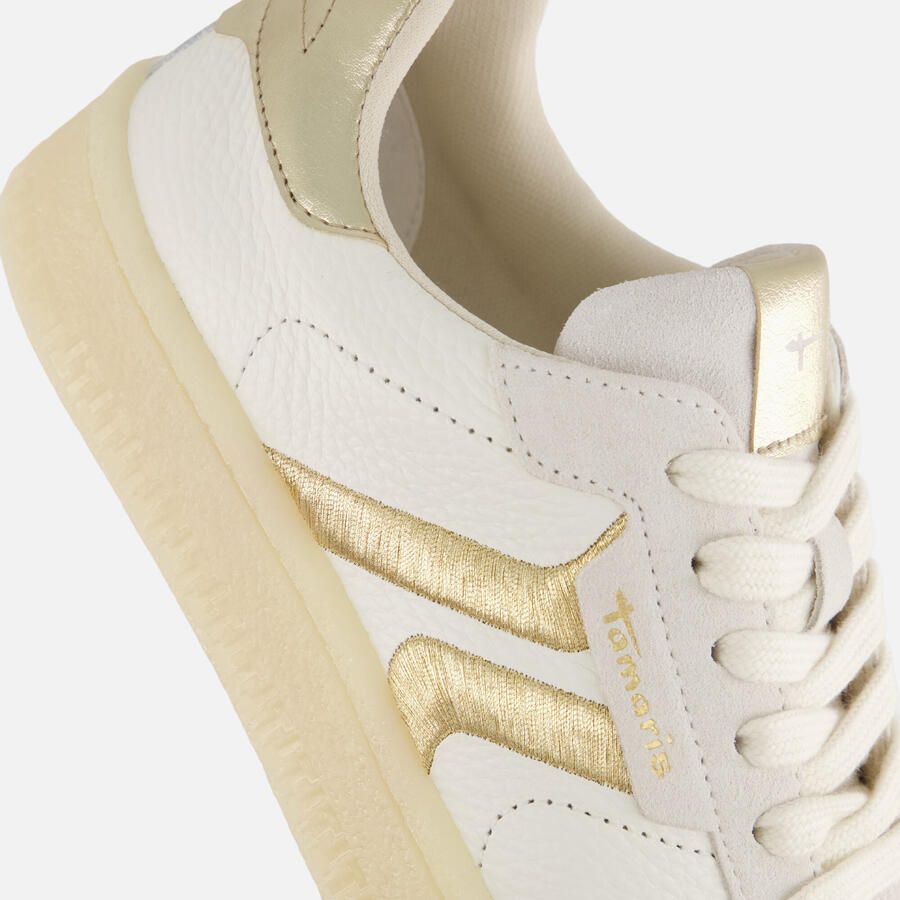 Tamaris Damesschoen 1-23723-44 132 Lage Top Damesschoen M2372344 wit goud - Foto 2