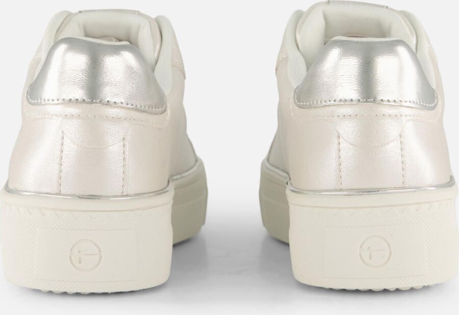 Tamaris Plateausneakers vrijetijdsschoen lage schoen veterschoen contrastafwerking aan de hak - Foto 5