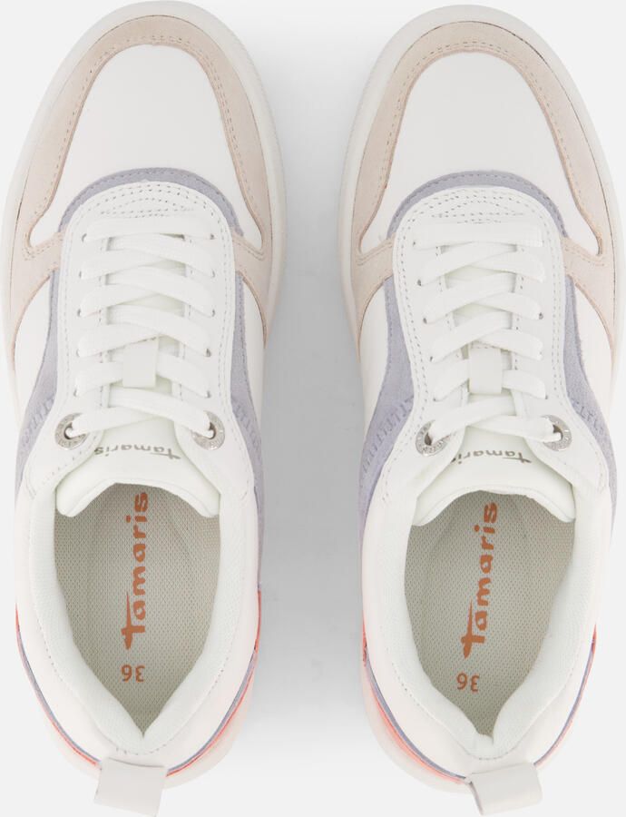 Tamaris Plateausneakers vrijetijdsschoen lage schoen veterschoen met contrastafwerkingen - Foto 2