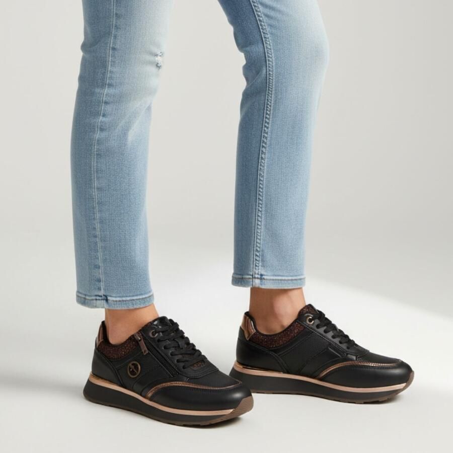 Tamaris Plateausneakers veterschoen halfhoge schoen vrijetijdsschoen met buitenritssluiting - Foto 2