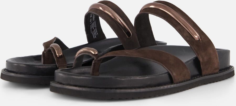 Tamaris leren slippers voor dames 1-27415-46-304 Damesschoenen Voetbed Bruin - Foto 2