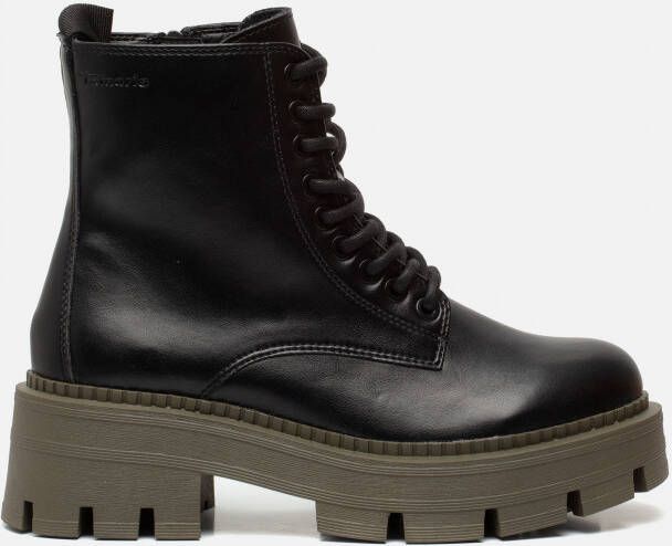 Tamaris Hoge veterschoenen met contrastkleurige loopzool - Foto 2