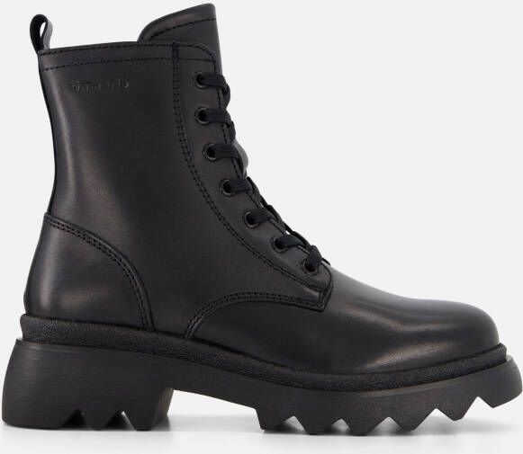 Tamaris Stoere zwarte veterschoen voor dames Zwart Dames