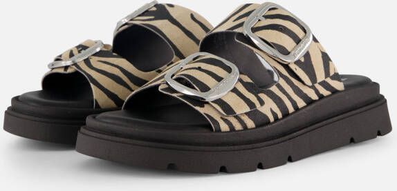 Tamaris Zebra Slippers zwart Leer Dames