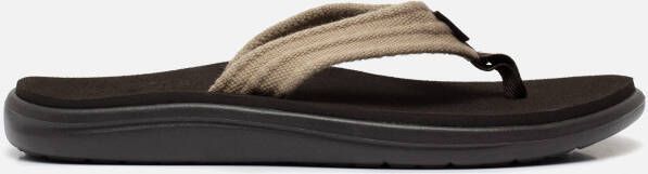 Teva Voya Canvas Flip Slippers beige Rubber