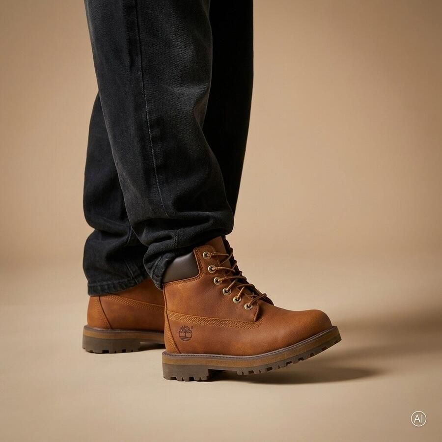Timberland Courma Kid Traditional 6 Inch Veterboots Laarzen Met Veters Cognac - Foto 11
