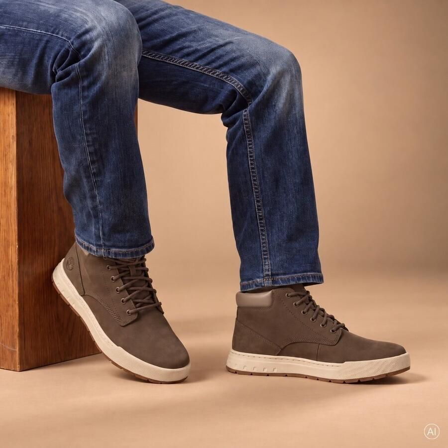 TIMBERLAND Veterschoenen Heren Maple Grove Mid Lace Up Nubuck Bruin