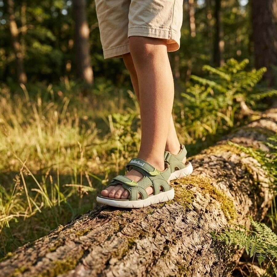 Timberland Kid's Perkins Row Backstrap Sandal Sandalen olijfgroen