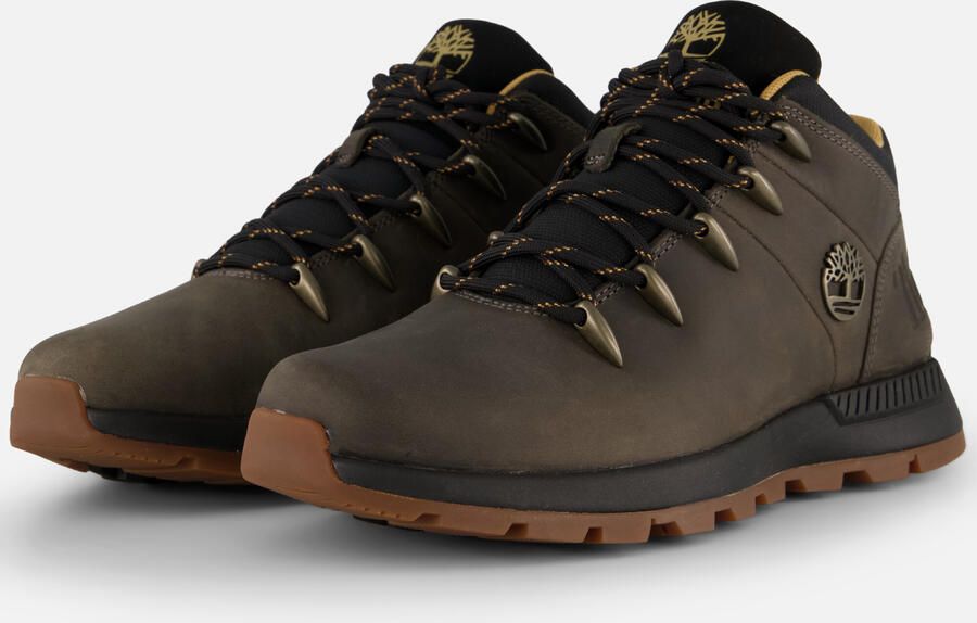 Timberland Grijze Laarzen met Stoffen en Rubberen Voering Grijs Heren