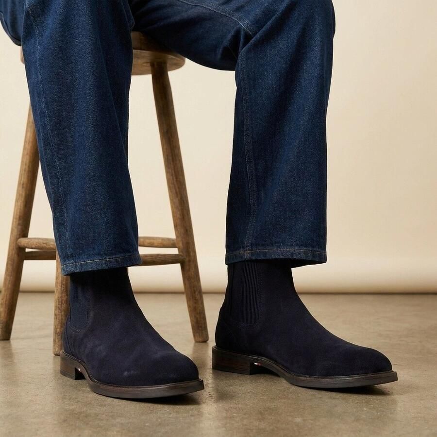 Tommy Hilfiger Boots Corporate Dressy Chelsea Donkerblauw - Foto 7