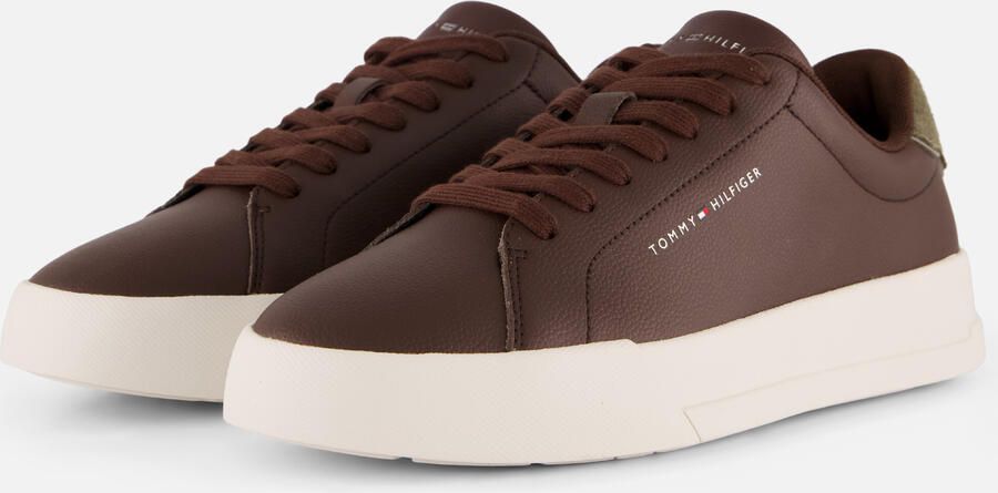 Tommy Hilfiger Sneakers van mix van leer en textiel met labelopschrift - Foto 7