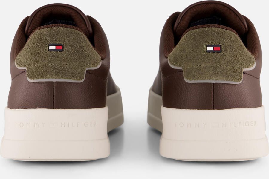 Tommy Hilfiger Sneakers van mix van leer en textiel met labelopschrift - Foto 6