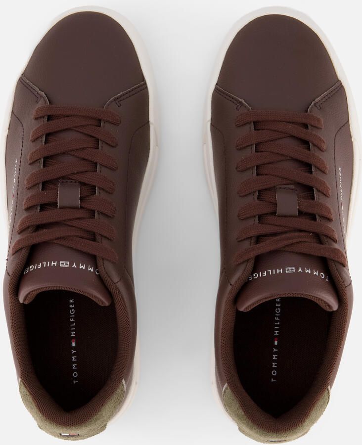 Tommy Hilfiger Sneakers van mix van leer en textiel met labelopschrift - Foto 5