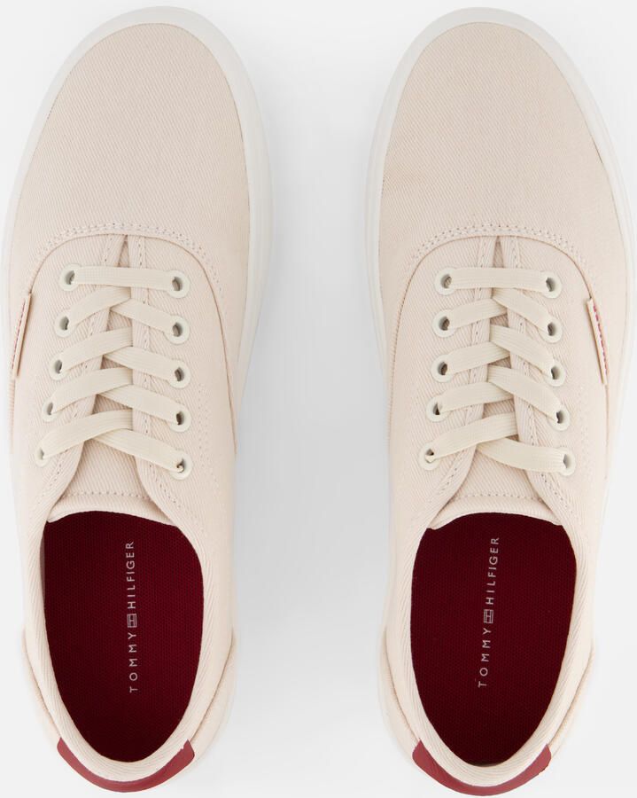 Tommy Hilfiger Vulc Cup CVS Sneakers beige Textiel - Foto 3