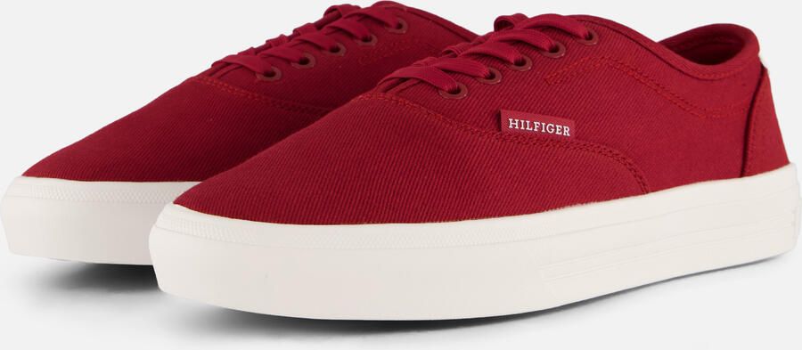Tommy Hilfiger Vulc Cup CVS Sneakers rood Textiel