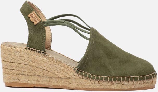 Toni Pons Tremp Dames Espadrilles op sleehak Khaki