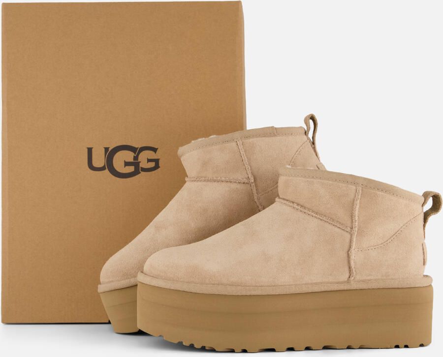 UGG CLASSIC ULTRA MINI PLATFORM W Volwassenen Gevoerde laarzen Snowboots Dames laarzen Wit beige - Foto 15