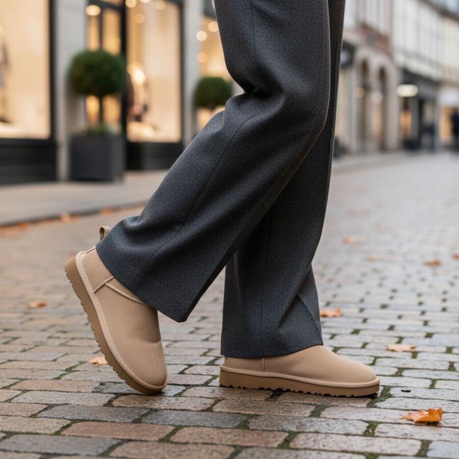 UGG Instappers Dames W Classic Micro Suède Beige