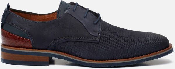 Van Lier Amalfi Veterschoenen blauw Nubuck