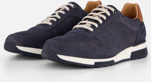 Van Lier Positano Sneakers blauw Leer