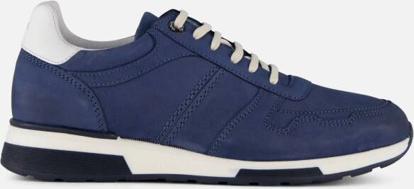 Van Lier Positano Sneakers blauw Nubuck