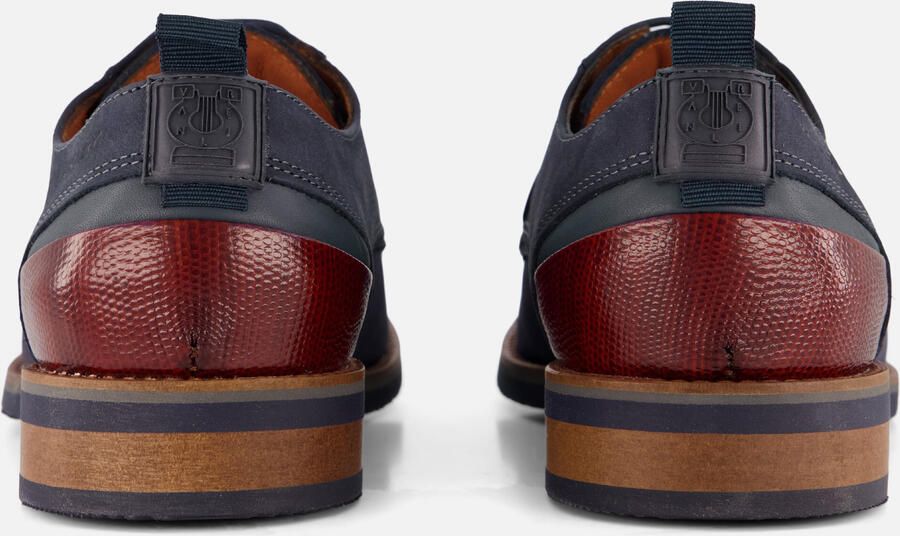 Van Lier Amalfi Veterschoenen blauw Nubuck - Foto 4