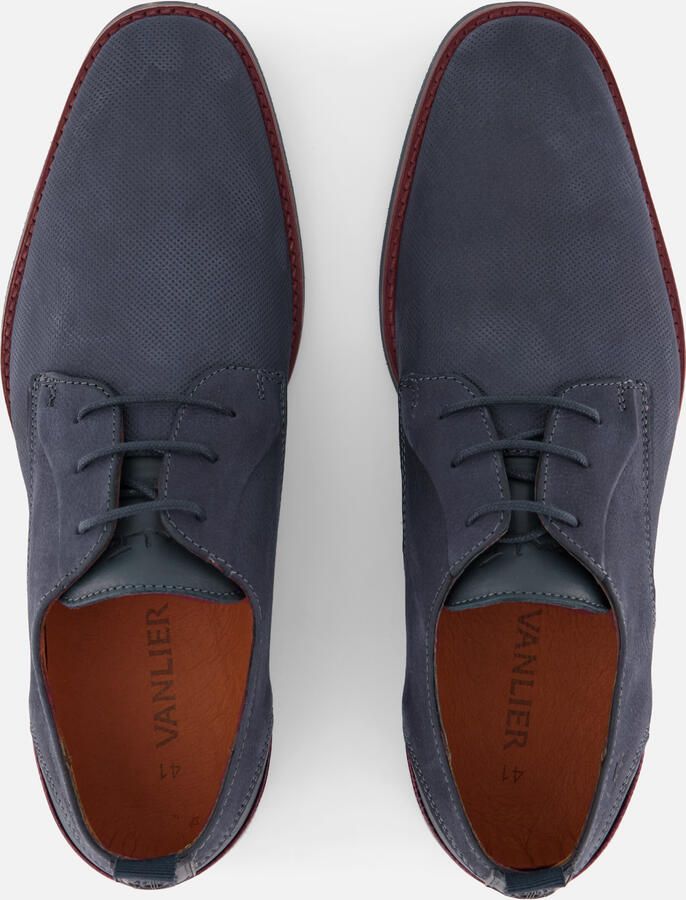 Van Lier Amalfi Veterschoenen blauw Nubuck - Foto 3