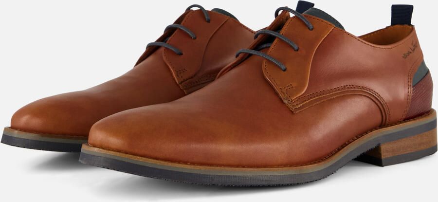 Van Lier Amalfi Veterschoenen cognac Leer