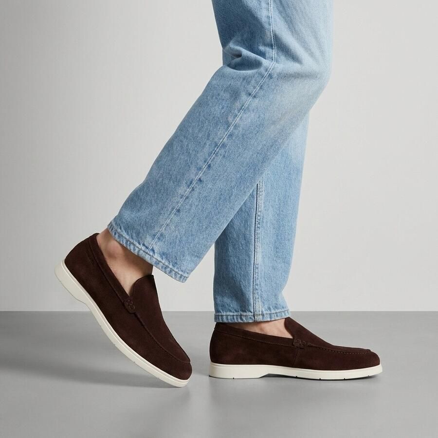 VANLIER Zand Beige Suède Ascona Loafer Heren - Foto 3