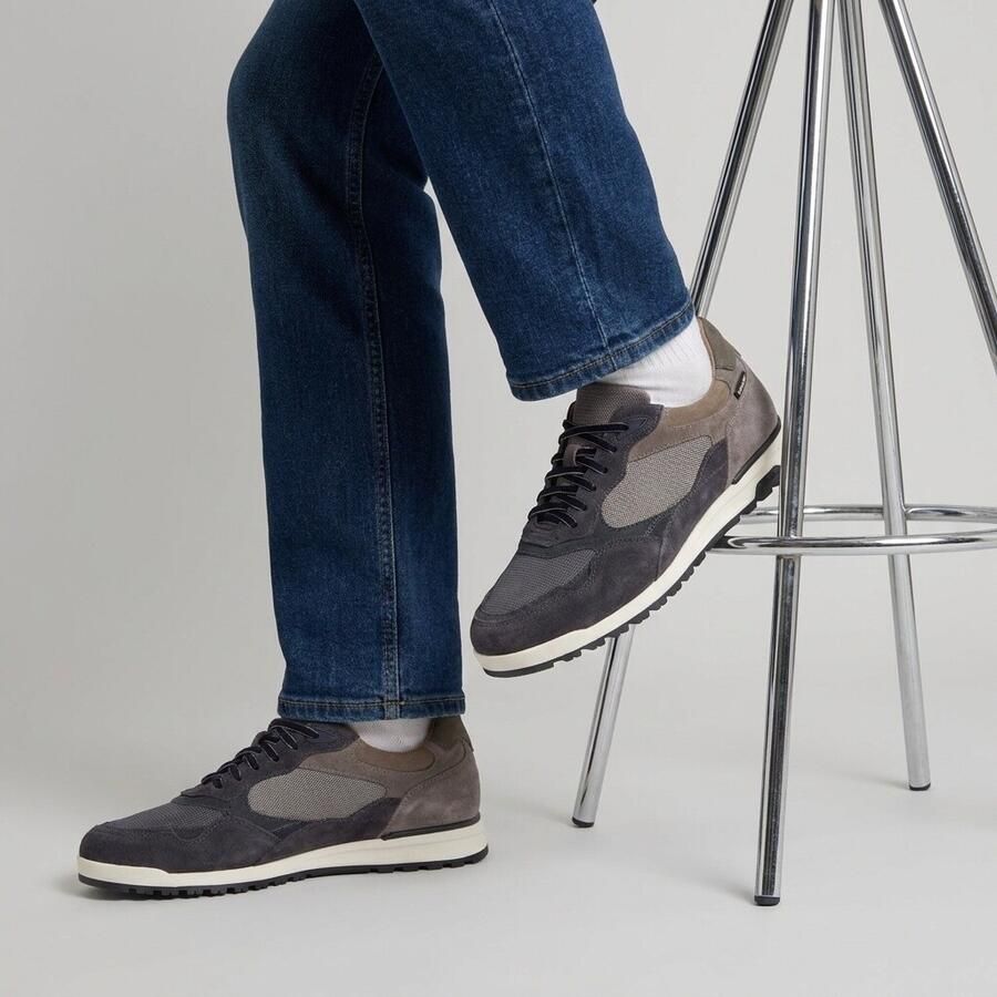 Van Lier Sneakers blauw Suede