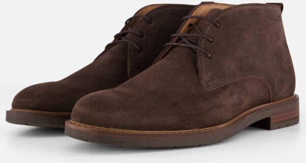 Van Lier Veterschoenen bruin Suede