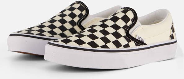 Vans Checkerboard Instappers zwart Canvas
