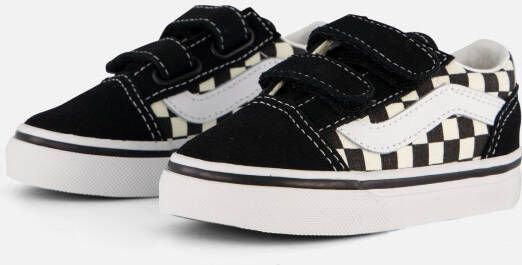 Vans Old Skool V Checkerboard Sneakers zwart Leer