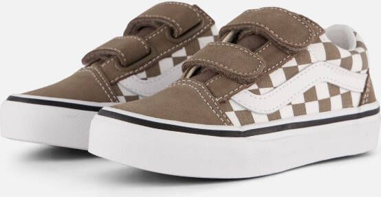 Vans Old Skool V Checkerboard Sneakers bruin