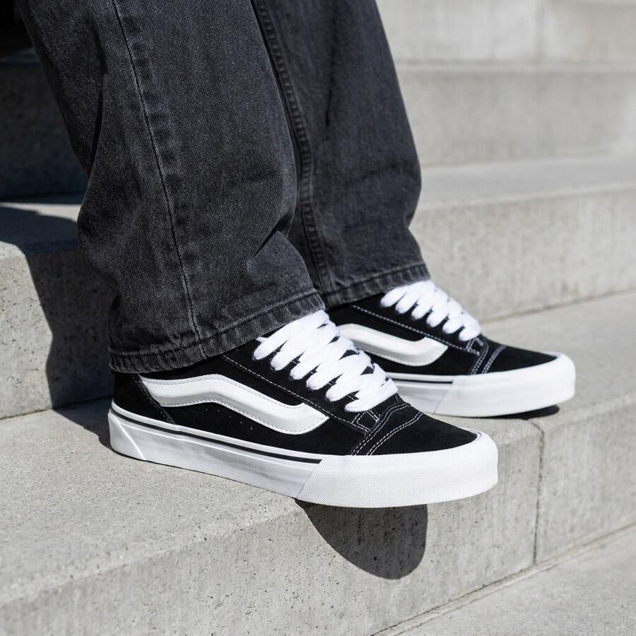 Vans Knu Skool | Black True White Zwart Suede Lage sneakers Unisex - Foto 4
