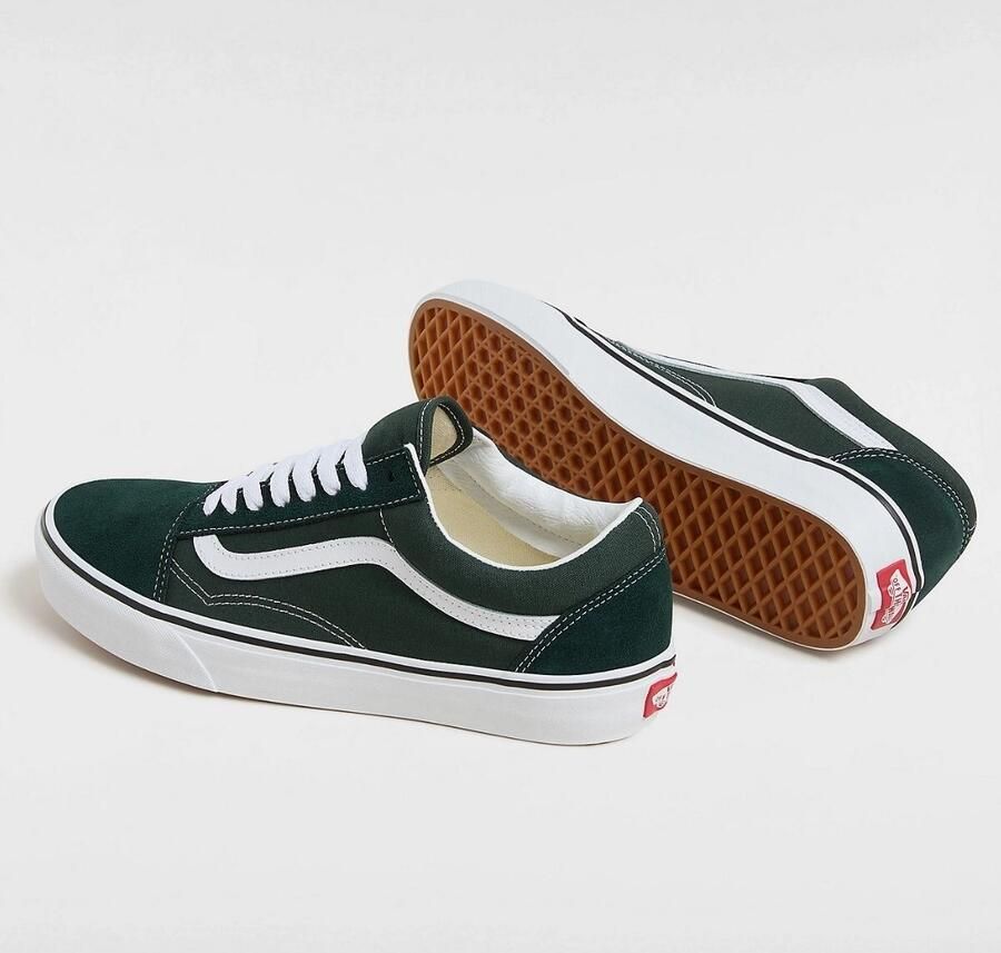 VANS Old Skool Color Theory sneakers donkergroen wit