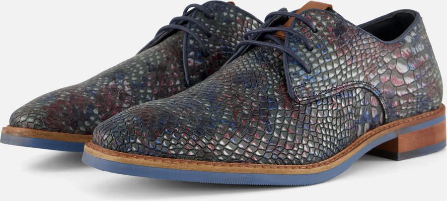 Vertice Veterschoenen blauw Leer