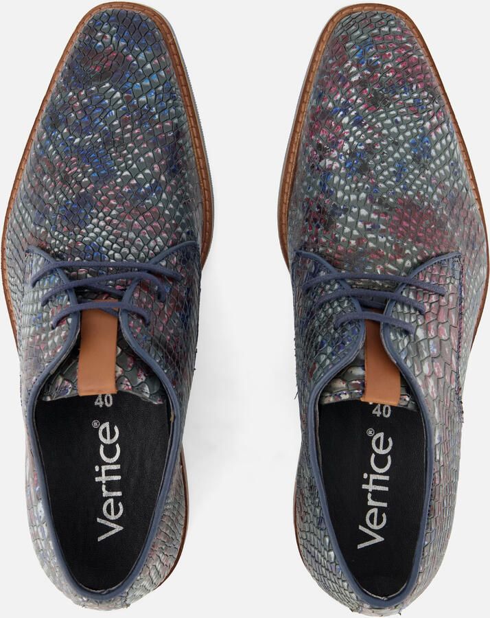 Vertice Veterschoenen blauw Leer - Foto 3