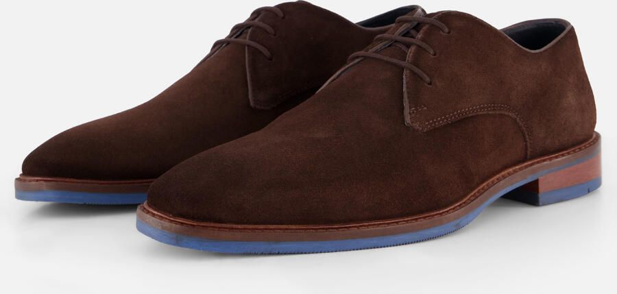 Vertice veterschoenen donker bruin Suède