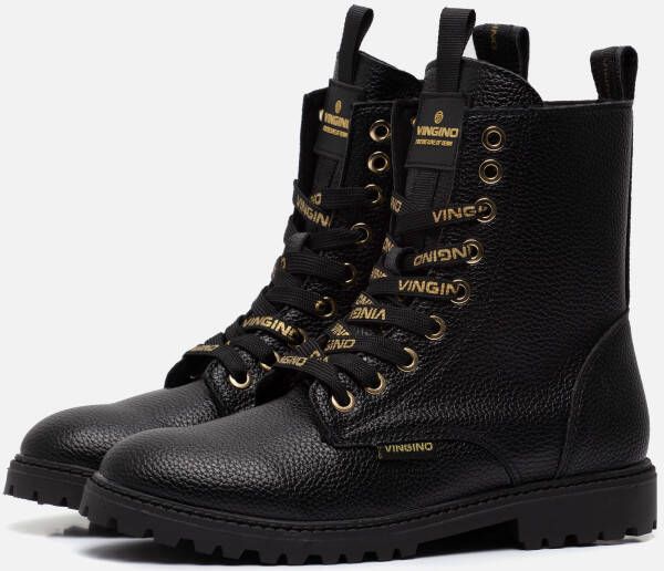 VINGINO Eva High Veterboots zwart Synthetisch